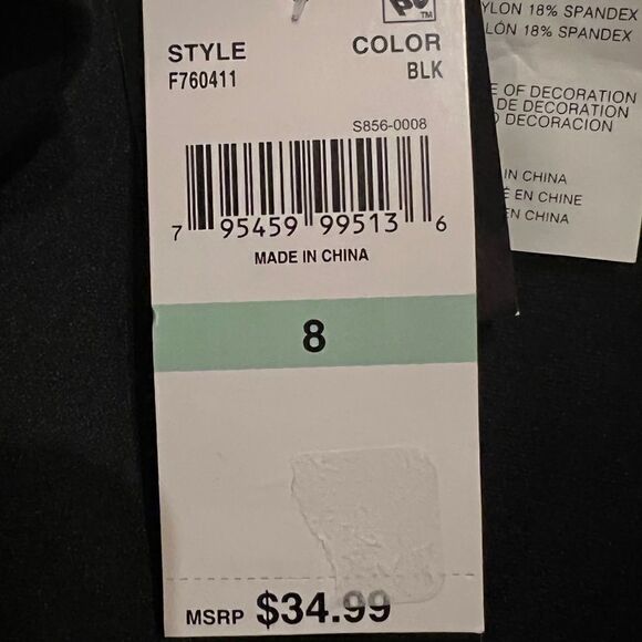 Island Escape Black Multicolor Waterfall Gardens Printed Tankini Swim Top 8 NWT - Picture 8 of 8